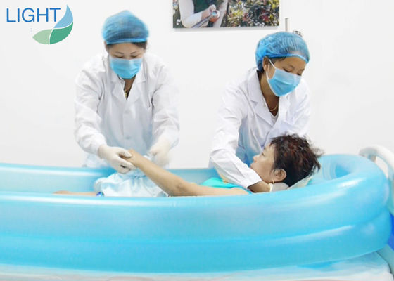 Eco Friendly PVC Medical Inflatable Bathtub Smart Heating Battery Charging